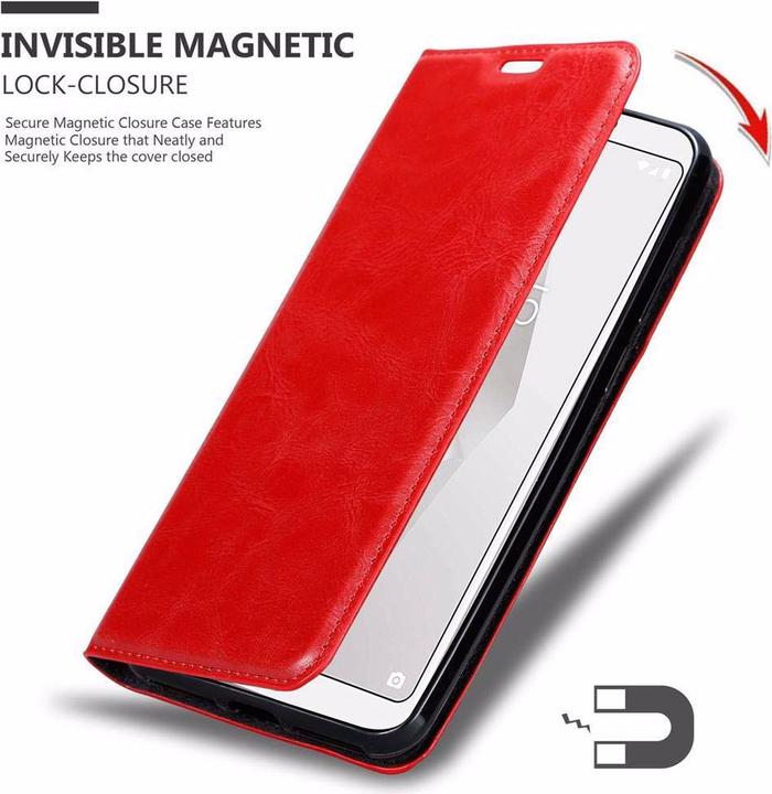 Productafbeelding Cadorabo Boek Onzichtbare Magneethoes (BQ Aquaris C)