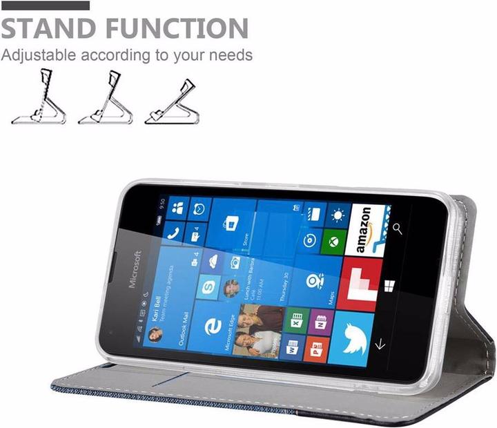 Produktbild Cadorabo Book Jeans Optik Cover (Microsoft Lumia 550)