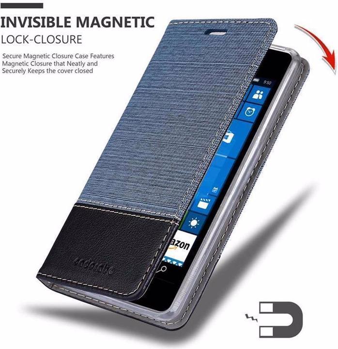 Produktbild Cadorabo Book Jeans Optik Cover (Microsoft Lumia 550)