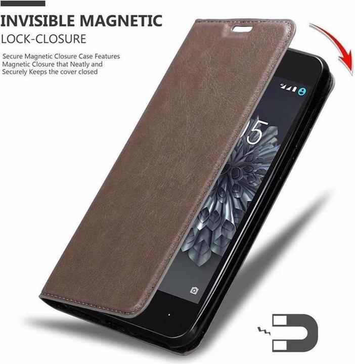 Productafbeelding Cadorabo Boek Onzichtbare Magneethoes (BQ Aquaris X5)