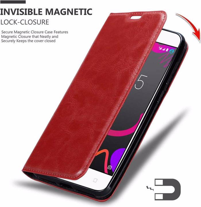 Productafbeelding Cadorabo Boek Onzichtbare Magneethoes (BQ Aquaris M5)