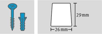 Immagine prodotto Fix-o-moll Türstopper mit Schraube und Dübel Ø 26 mm 2 x (2 Pezzo/i)