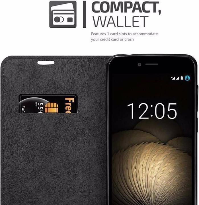 Produktbild Cadorabo Book Invisible Magnet Cover (BQ Aquaris U Plus)