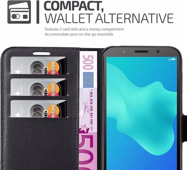 Actual product image Cadorabo Book with stand function cover (Huawei Y5 (2018))