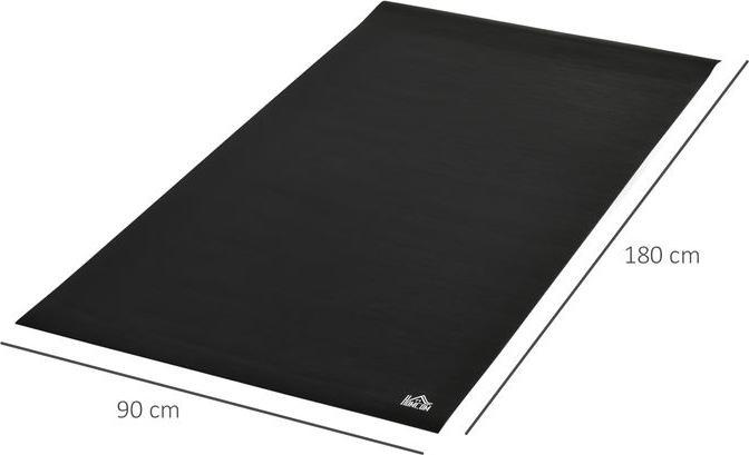 Actual product image Swisshandel24 Floor protection mat for fitness equipment Floor mat Underlay mat PVC Black 180 x 90 x 0.6 cm (0.60 cm)