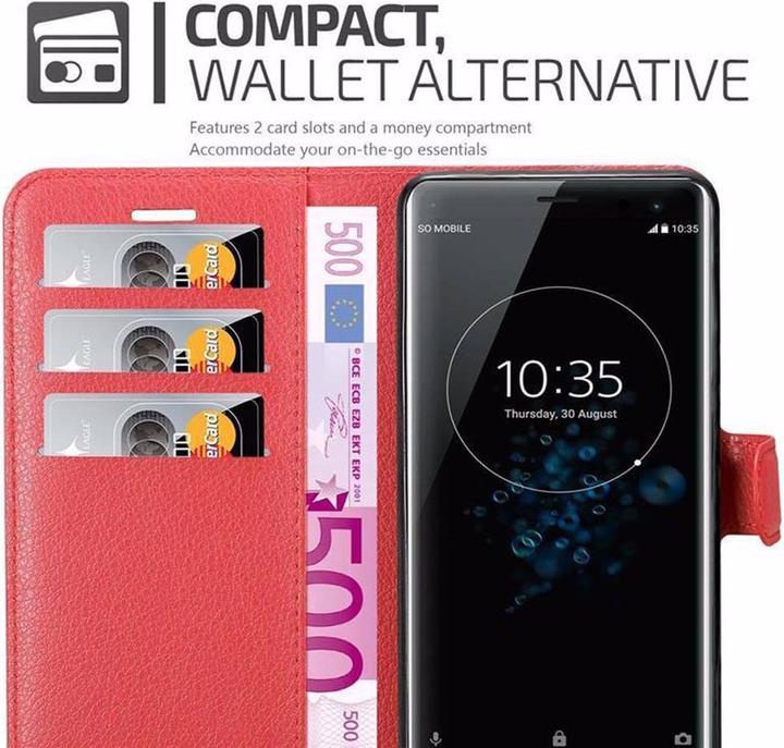 Actual product image Cadorabo Book with stand function cover (Sony Xperia XZ3)