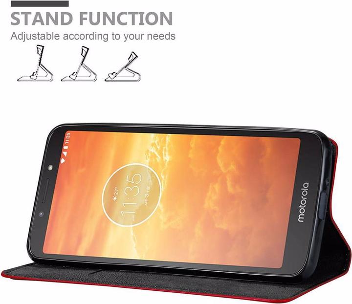 Actual product image Cadorabo Book Invisible Magnet Cover (Motorola Moto E5 Play)