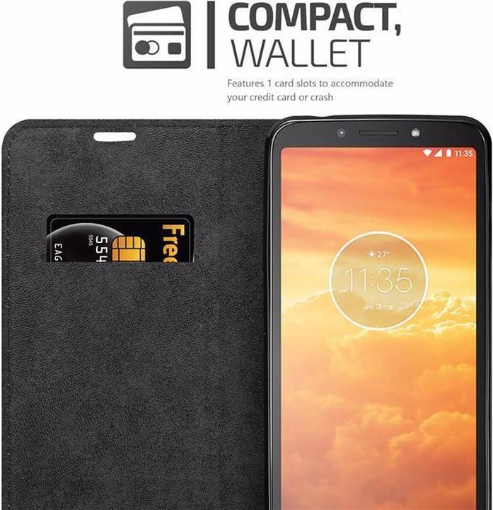 Actual product image Cadorabo Book Invisible Magnet Cover (Motorola Moto E5 Play)