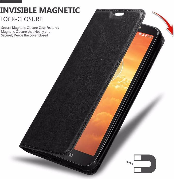 Actual product image Cadorabo Book Invisible Magnet Cover (Motorola Moto E5 Play)