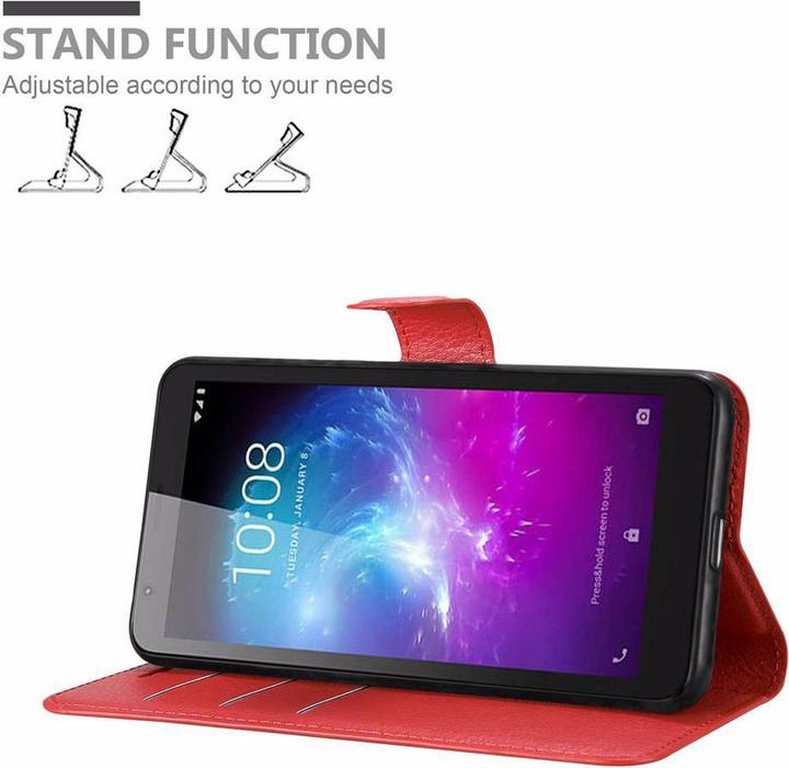 Actual product image Cadorabo Book with stand function cover (ZTE Blade A3)