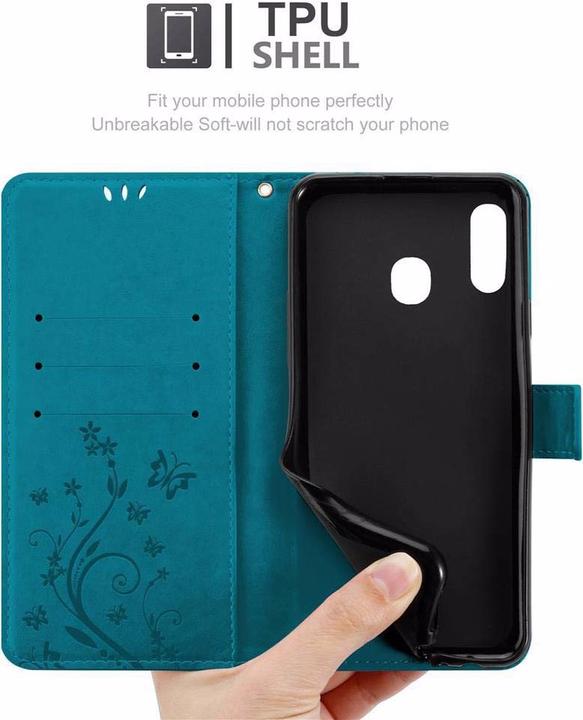 Actual product image Cadorabo Flower Book Cover (Samsung Galaxy A20, Samsung Galaxy A30)