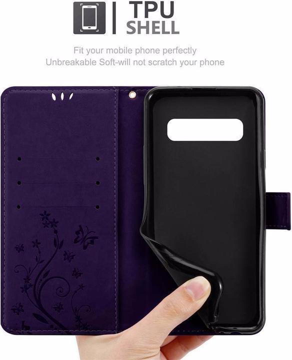Actual product image Cadorabo Flower Book Cover (Samsung Galaxy S10)