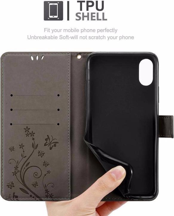 Actual product image Cadorabo Flower Book Cover (Apple iPhone XS Max)