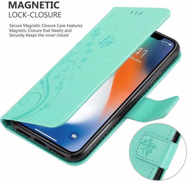 Actual product image Cadorabo Flower Book Cover (Apple iPhone XS Max)