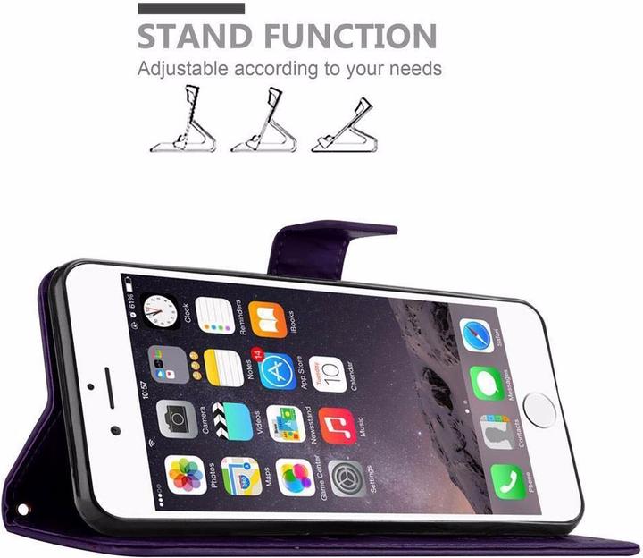 Actual product image Cadorabo Flower Book Cover (Apple iPhone 6s Plus, Apple iPhone 6 Plus)