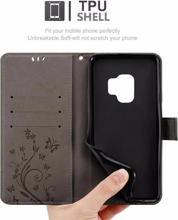 Actual product image Cadorabo Flower Book Cover (Samsung Galaxy S9)