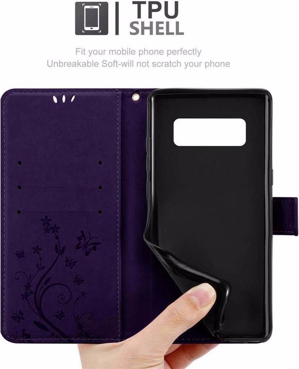 Actual product image Cadorabo Flower Book Cover (Samsung Galaxy Note 8)