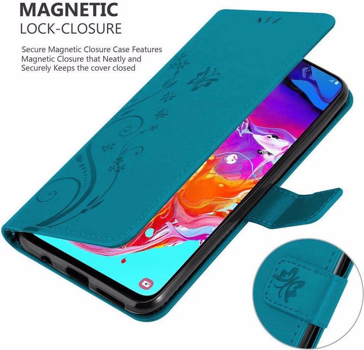 Actual product image Cadorabo Flower Book Cover (Samsung Galaxy A70)