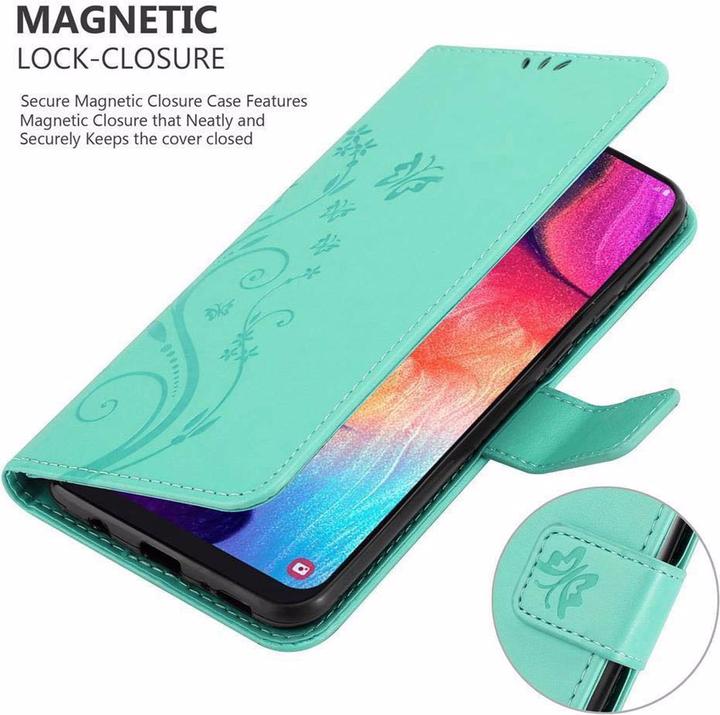 Actual product image Cadorabo Flower Book Cover (Samsung Galaxy A30s, Samsung Galaxy A50)