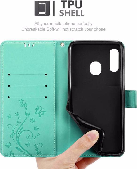 Actual product image Cadorabo Flower Book Cover (Samsung Galaxy A10e)