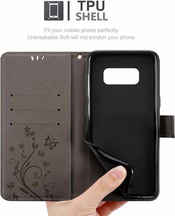 Produktbild Cadorabo Flower Book Cover (Samsung Galaxy S8+)