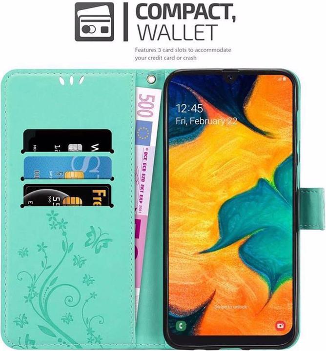 Image du produit Cadorabo Couverture du livre de fleurs (Samsung Galaxy A20, TCL A30, Samsung Galaxy M10s)