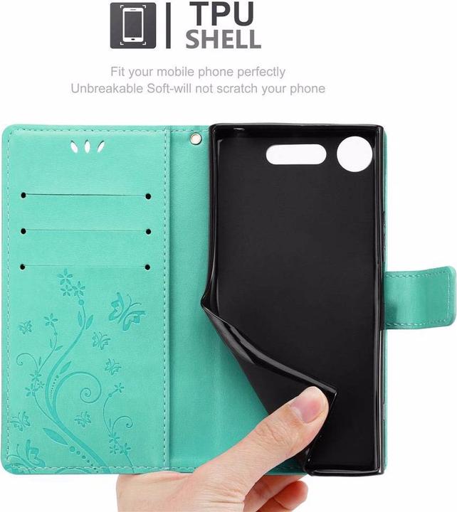Actual product image Cadorabo Flower Book Cover (Sony Xperia XZ1)