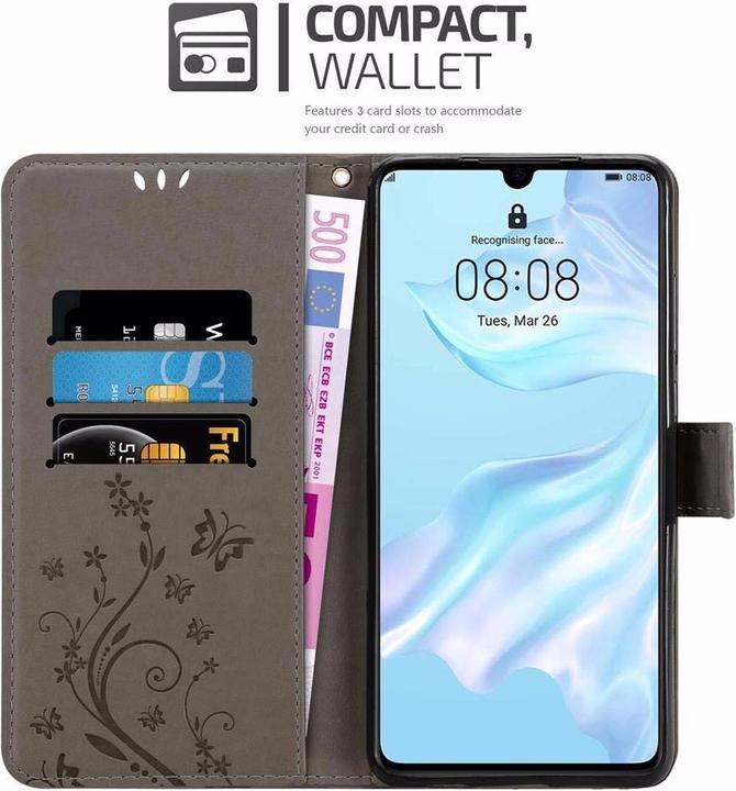 Actual product image Cadorabo Flower Book Cover (Huawei P30)