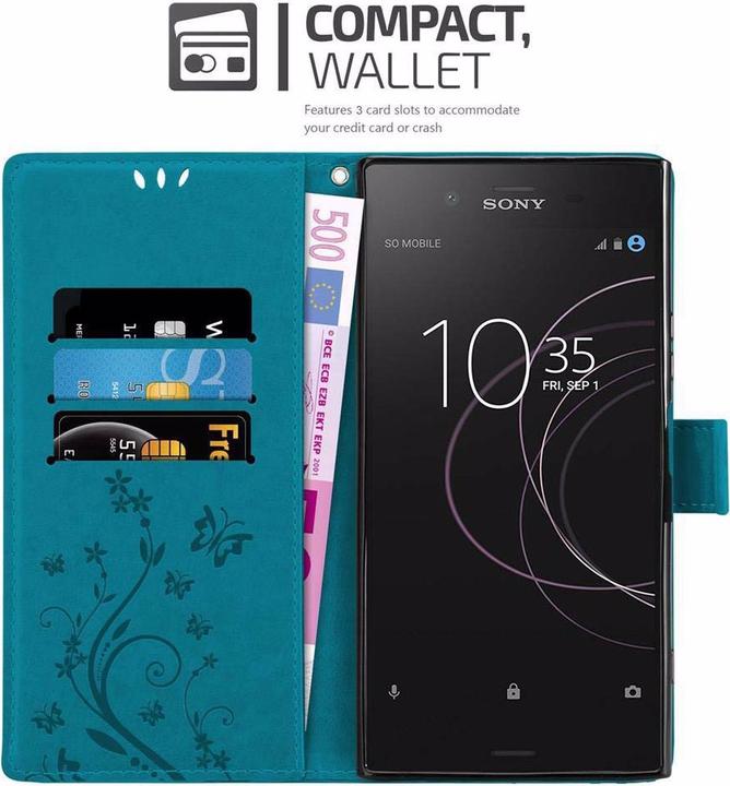 Image du produit Cadorabo Couverture du livre de fleurs (Sony Xperia XZ1)