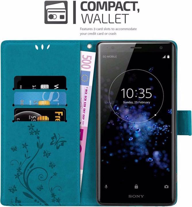 Image du produit Cadorabo Couverture du livre de fleurs (Sony Xperia XZ2)