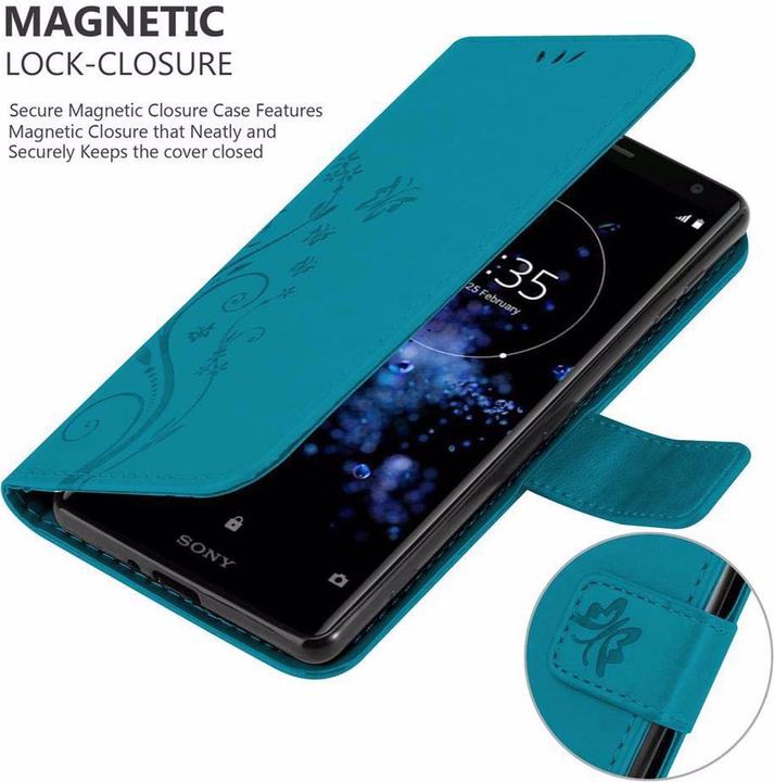 Image du produit Cadorabo Couverture du livre de fleurs (Sony Xperia XZ2)