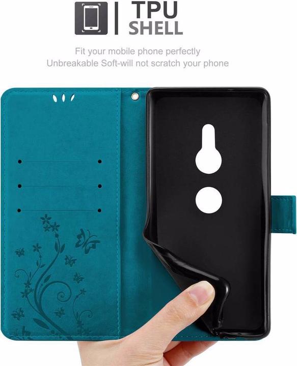 Image du produit Cadorabo Couverture du livre de fleurs (Sony Xperia XZ2)