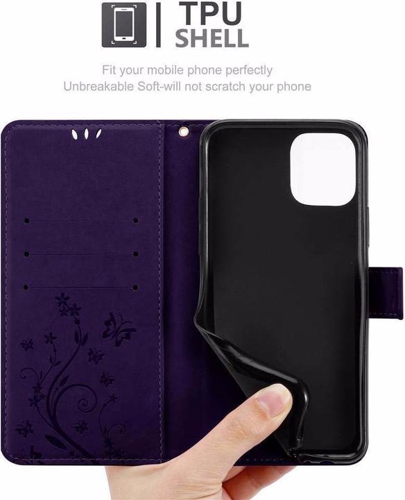 Actual product image Cadorabo Flower Book Cover (Apple iPhone 11 Pro)