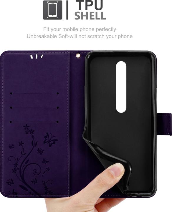 Produktbild Cadorabo Flower Book Hülle für Nokia 6.1 (Nokia 6.1)