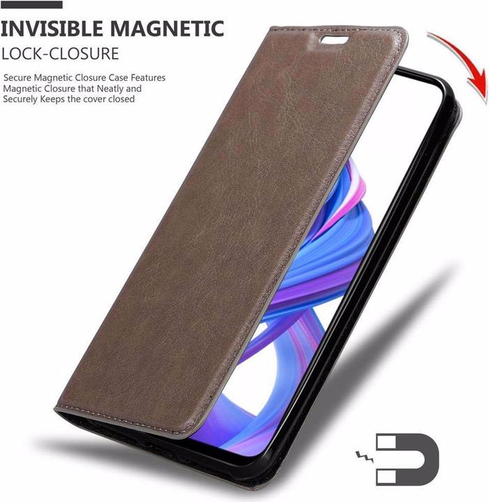 Actual product image Cadorabo Book Invisible Magnet Cover (Honor 9X)