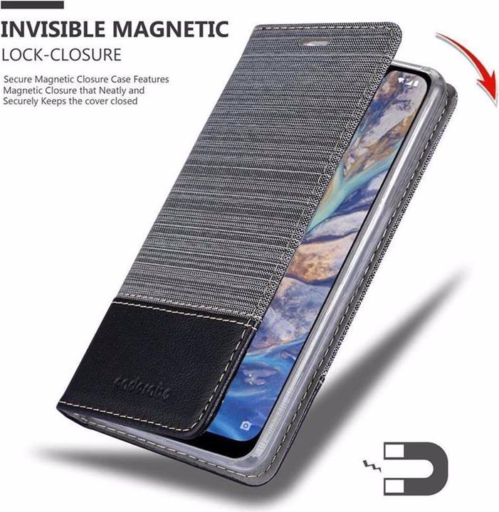 Produktbild Cadorabo Book Jeans Optik Cover (Nokia 7.1 Plus)