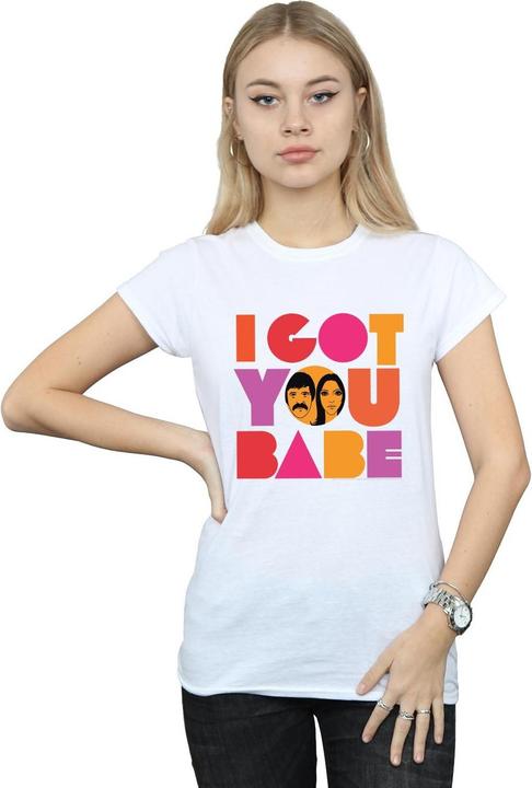 Actual product image Sonny & Cher Womens/Ladies I Got You Cotton T-Shirt (XXL)