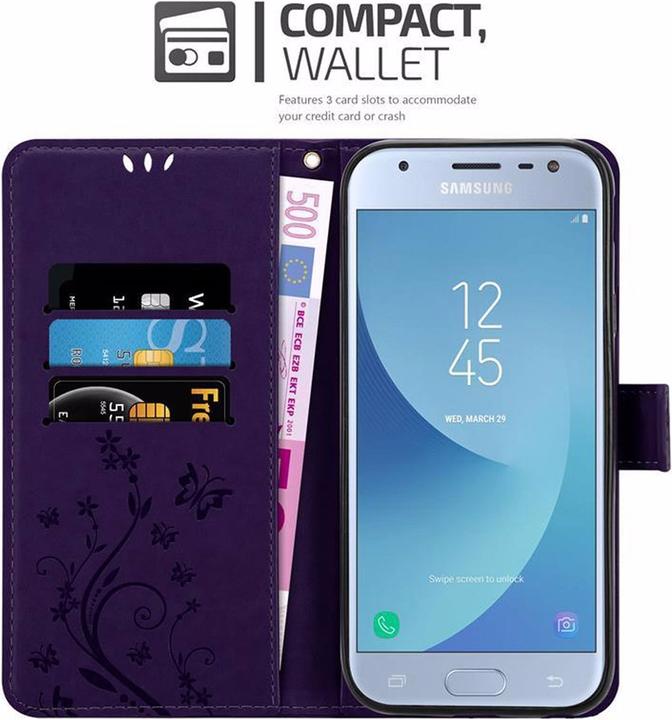 Produktbild Cadorabo Flower Book Cover (Samsung Galaxy J3 (2017))