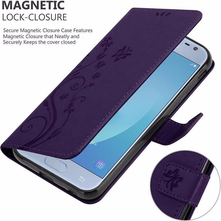 Produktbild Cadorabo Flower Book Cover (Samsung Galaxy J3 (2017))