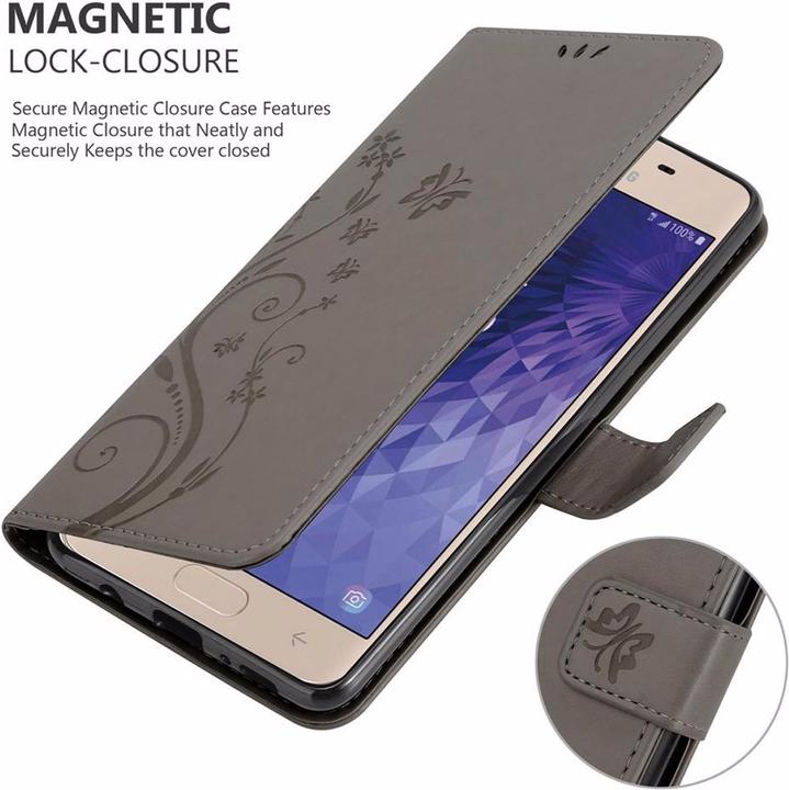 Image du produit Cadorabo Couverture du livre de fleurs (Samsung Galaxy J3 (2018))