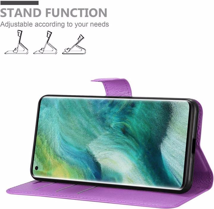 Actual product image Cadorabo Book with stand function cover (Oppo Find X2 Pro)