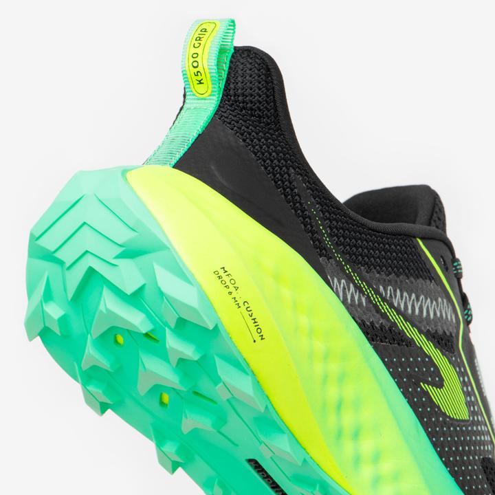Produktbild Kiprun Laufschuhe Trailrunning Crosslauf Kinder - K500 Grip schwarz/grün (35)