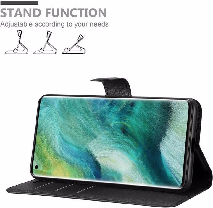 Actual product image Cadorabo Book with stand function cover (Oppo Find X2 Pro)