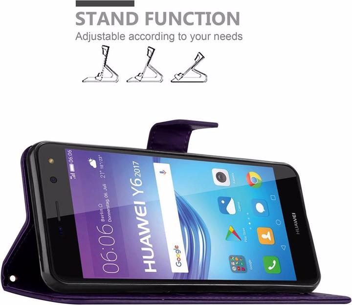 Actual product image Cadorabo Flower Book Cover (Huawei Y6 (2017), Huawei Y5 (2017))