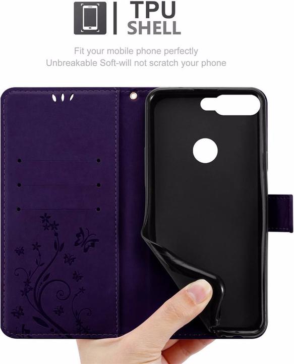 Actual product image Cadorabo Flower Book Cover (Honor 7c)