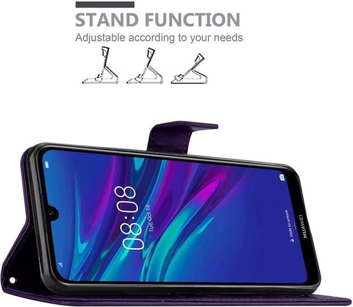Actual product image Cadorabo Flower Book Cover (Huawei Y6 (2019))