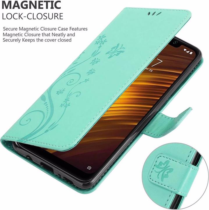 Image du produit Cadorabo Couverture du livre de fleurs (Xiaomi Pocophone F1)