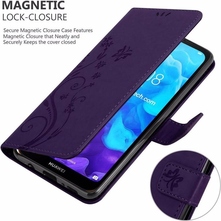Actual product image Cadorabo Flower Book Cover (Huawei Y6 Pro)