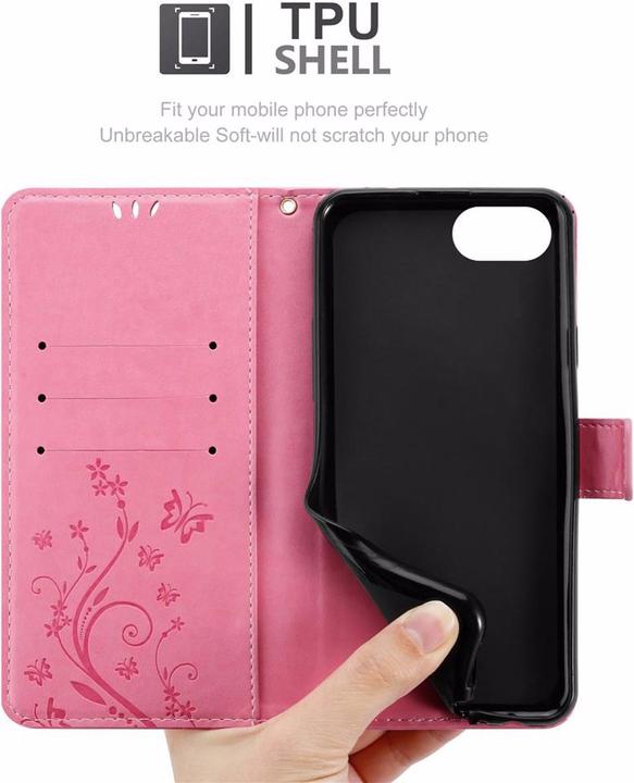 Actual product image Cadorabo Flower Book Cover (Huawei Y5 Prime 2018, Huawei Y5 (2018))
