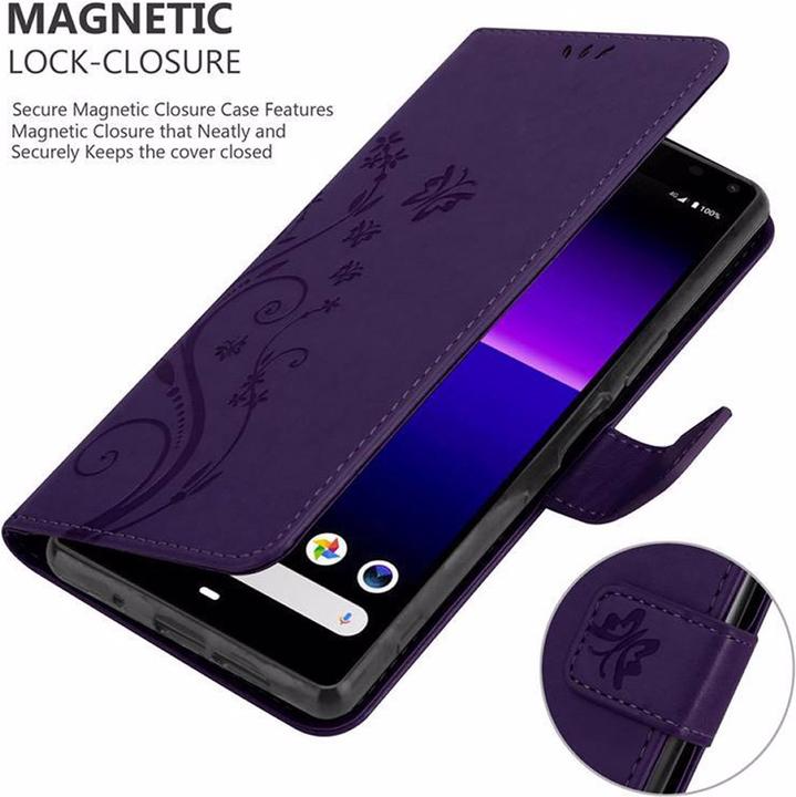 Produktbild Cadorabo Flower Book Cover (Sony Xperia 8)